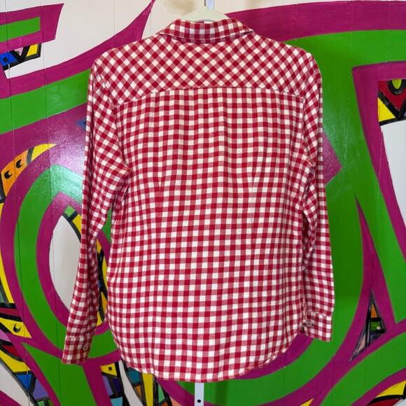 KEREN hart, Red and White Plaid Shirt. Size Small. Good used condition! - Picture 6 of 6